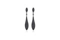 Witchery Crystal Drop Earrings Black Diamond Silver Tone Jewellery
