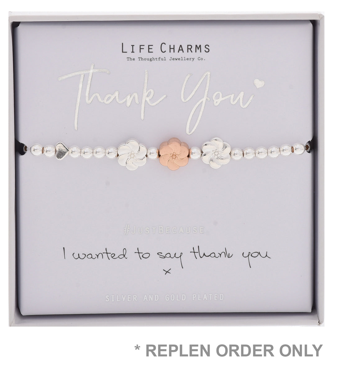 Life Charms Just Because Thank You Bracelet