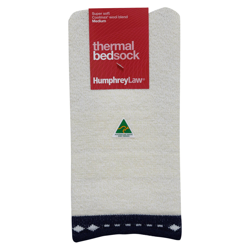 Humphrey Law Bed Socks Blue And White Large