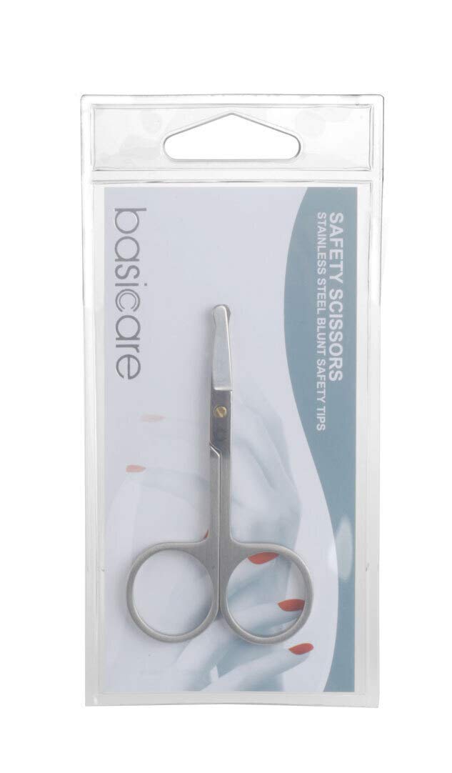 Basicare Baby Safety Scissors With Rounded Tips And Protective Cover