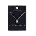 Wicked Sista Company Silver Toned Initial B Pendant Necklace