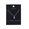Wicked Sista Company Initial F Pendant Necklace in Silver