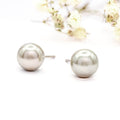 Earsense Grey Pearl Earrings 8MM
