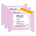 Johnson's Daily Essentials Refreshing Face Cleansing Wipes Value Pack 75 Wipes 3 Packs