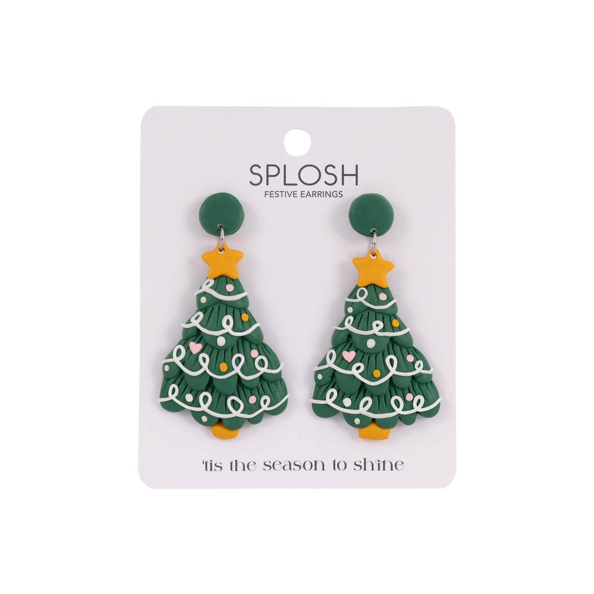 Splosh Christmas Large Tree Earrings