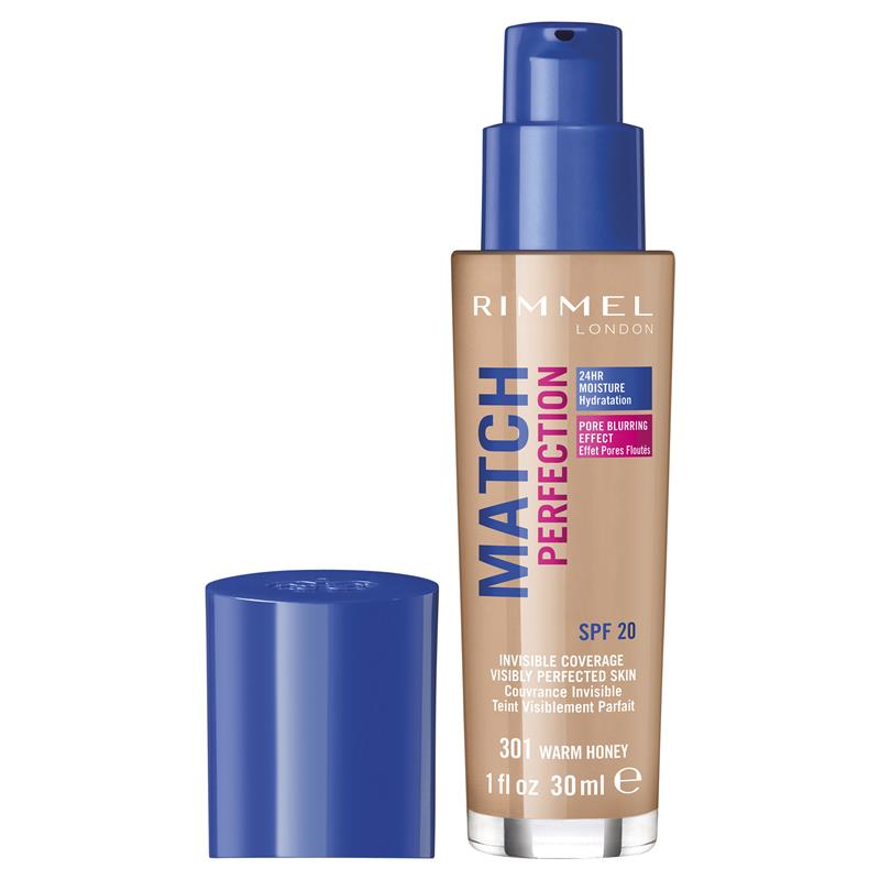 Rimmel London Match Perfection Foundation 301 Warm Honey