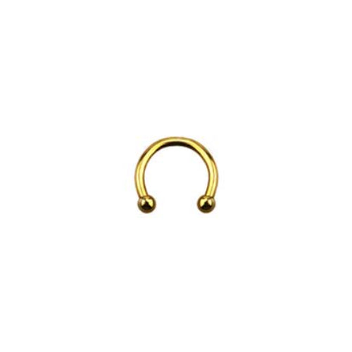 Ross Anodised Micro Barbell Gold Body Piercing Jewellery 1.2MM