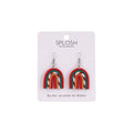 Christmas Small Candy Cane Rainbow Earrings