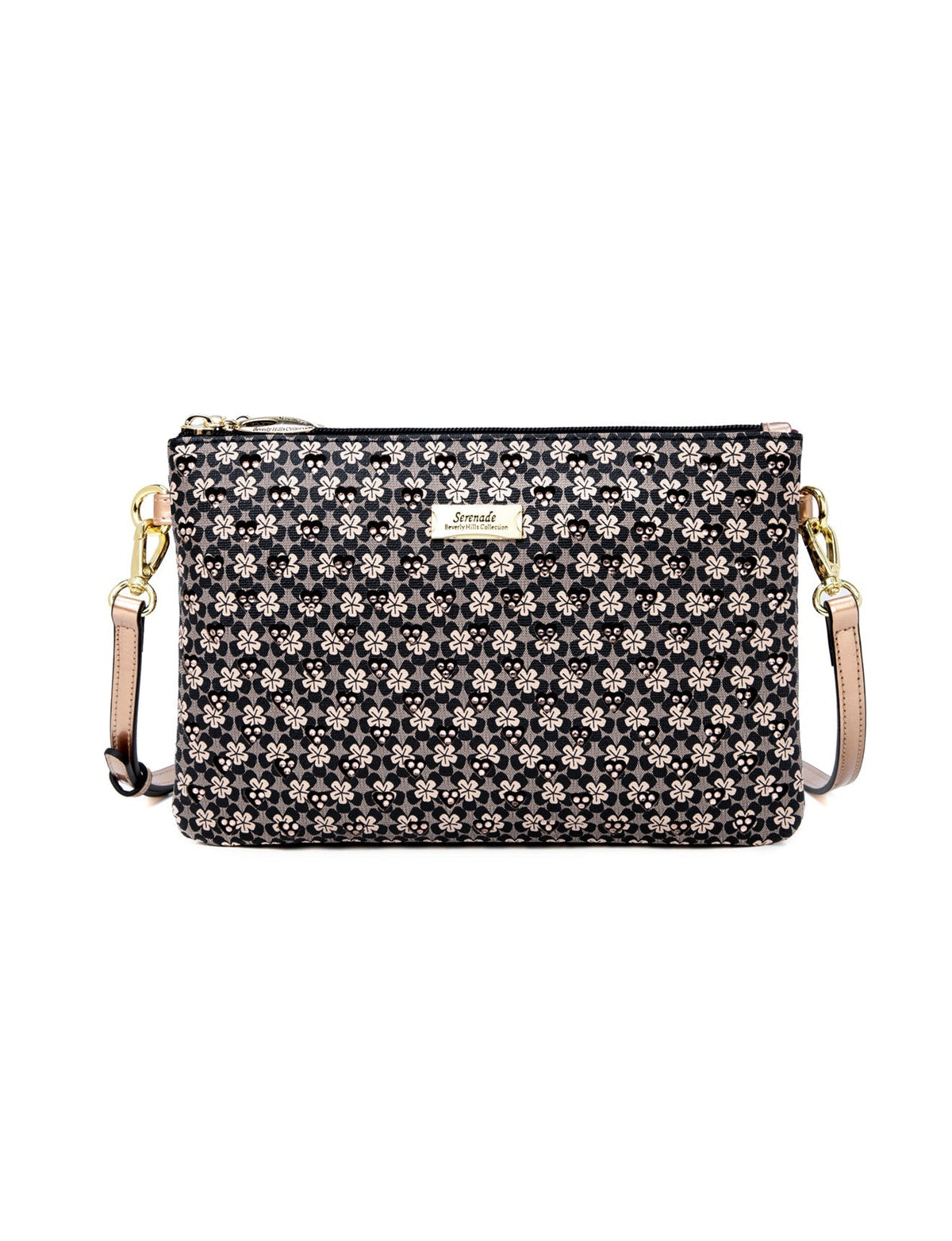 Serenade Leather Dylan Vegan Crossbody Bag CP17 1010 Black
