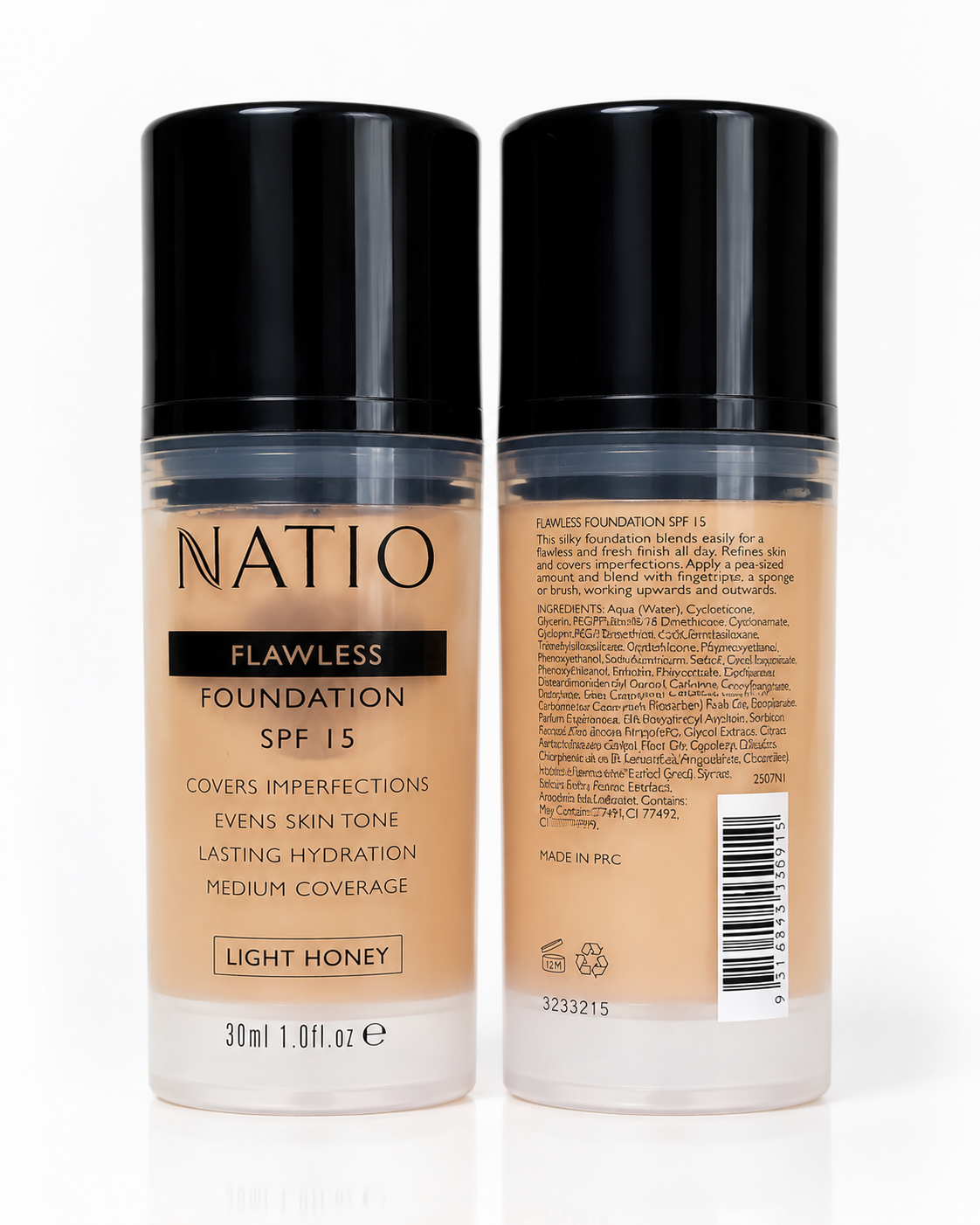 Natio Flawless Foundation SPF Light Honey