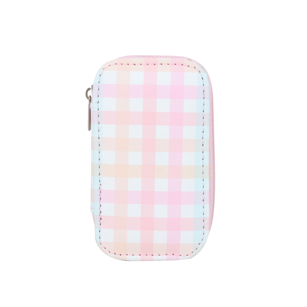 Wicked Sista Zipper Manicure Set Pastel Gingham