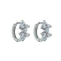 Rossan Sterling Silver Huggy Earrings with Clear Cubic Zirconia 10MM