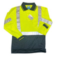 Glosafe High Visibility Long Sleeve Polo Shirt with Reflective Tape GS131010