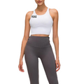 P.O.S.E White Energise Gym Sport Bra/Crop Top