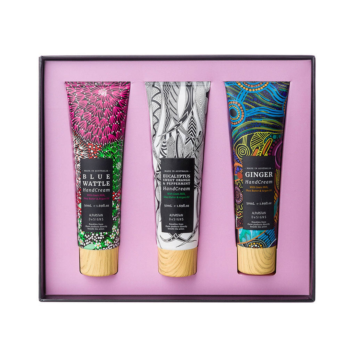 Hand Cream Trio Blue Wattle, Eucalyptus and Ginger