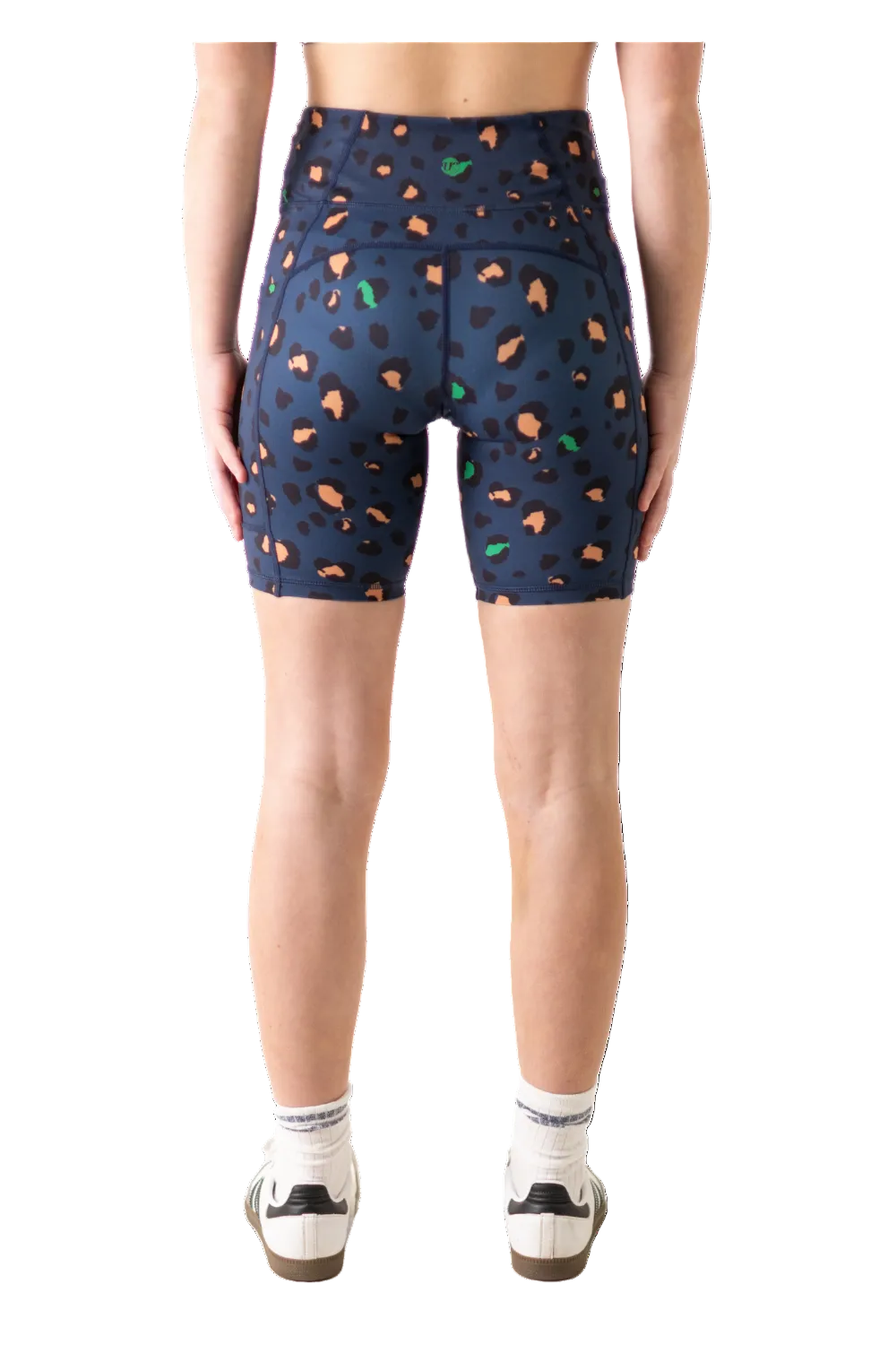 Urban Standard Leopard Luxe Bike Pant High Waisted Workout Shorts for Yoga and Cycling