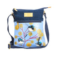 Kangaroo Gifts Hand Painted Leather and Denim Combo Shoulder Bag
