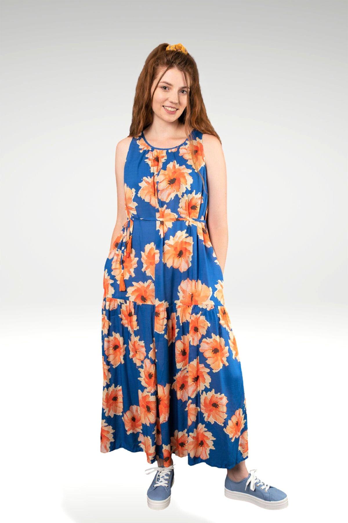 Zoha Online Lara Maxi Dress Blue Citrus