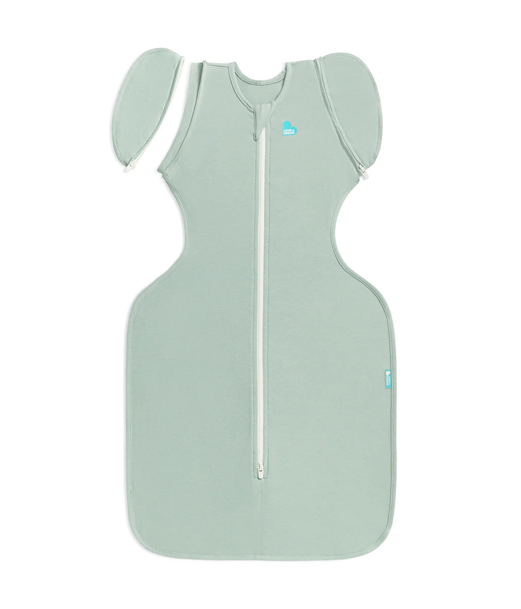 Love To Dream Swaddle Transition Bag 0.2 Tog Stretch Cotton Olive Medium