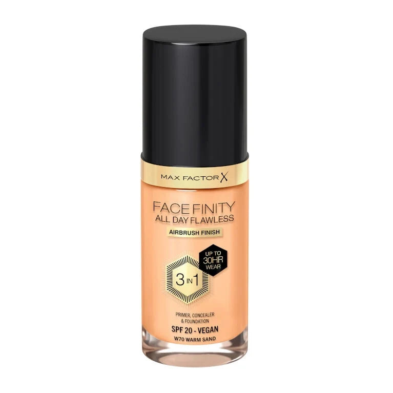 Max Factor Facefinity All Day Flawless 3 In 1 Foundation W70 Warm Sand