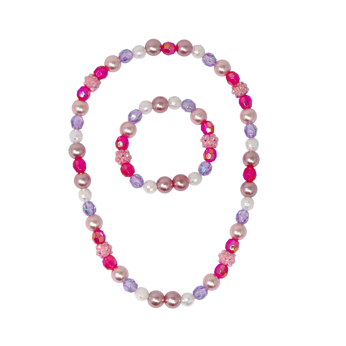 Pink Poppy Butterfly Friends Necklace and Bracelet Set for Kids