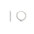 Wanderlust and Co Beach Topaz Huggie Hoops Silver 1.2cm