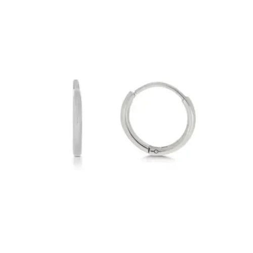 Wanderlust and Co Beach Topaz Huggie Hoops Silver 1.2cm