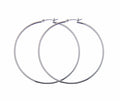Rossan Rhodium Plated Classic Hoop Earrings 45MM