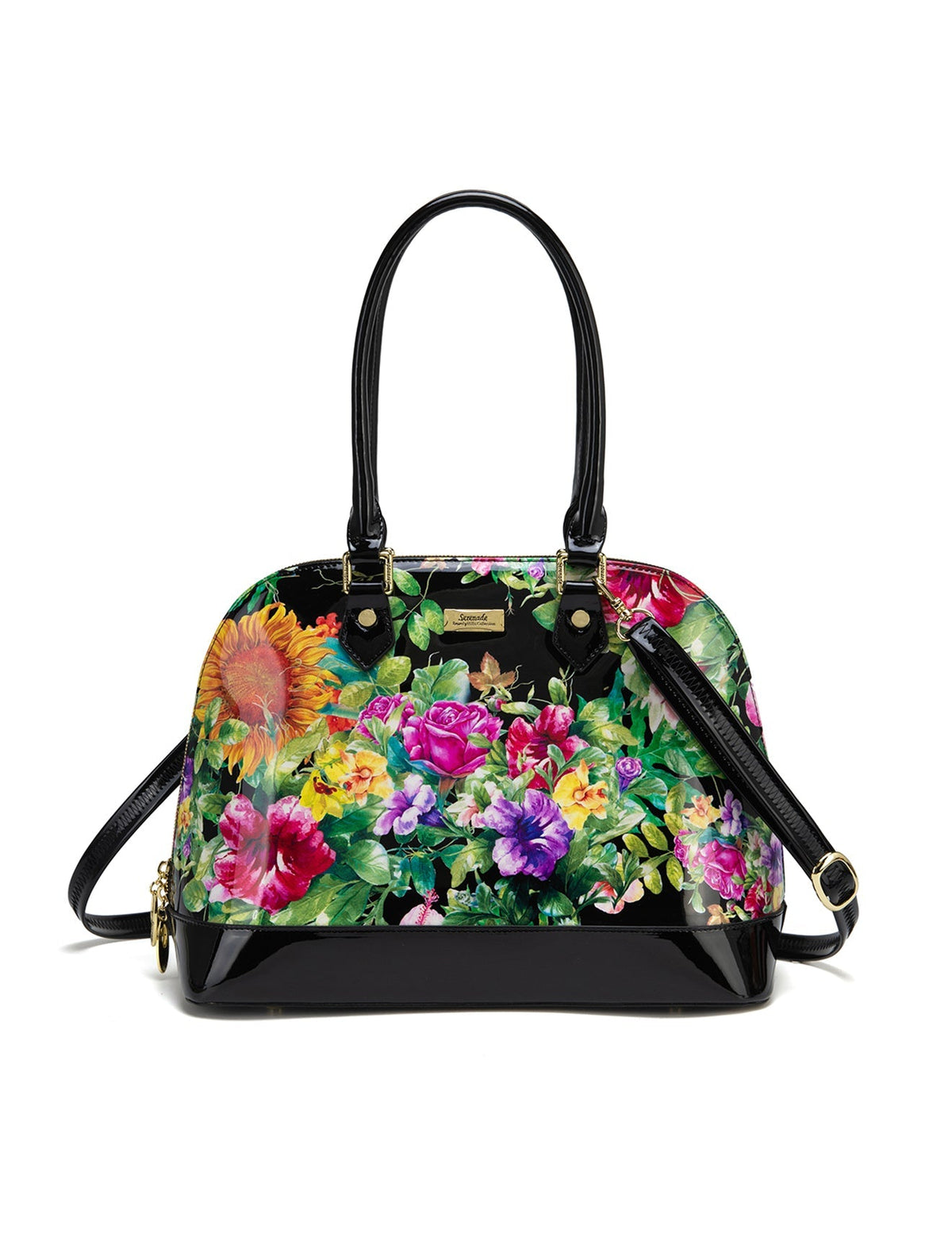 Serenade Leather Lauren Patent Leather Dome Bag SF8-6801