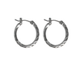 Rossan FE4321 20MM Diamond Cut Hoop Silver