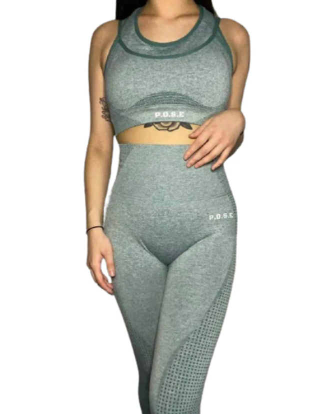 P.O.S.E Emanate Series 2 Scrunch Butt High Waisted Seamless Gym Wear Leggings With Pocket