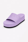 Indosole Women Platform Slide Sandal Lilac Size 8 to 9