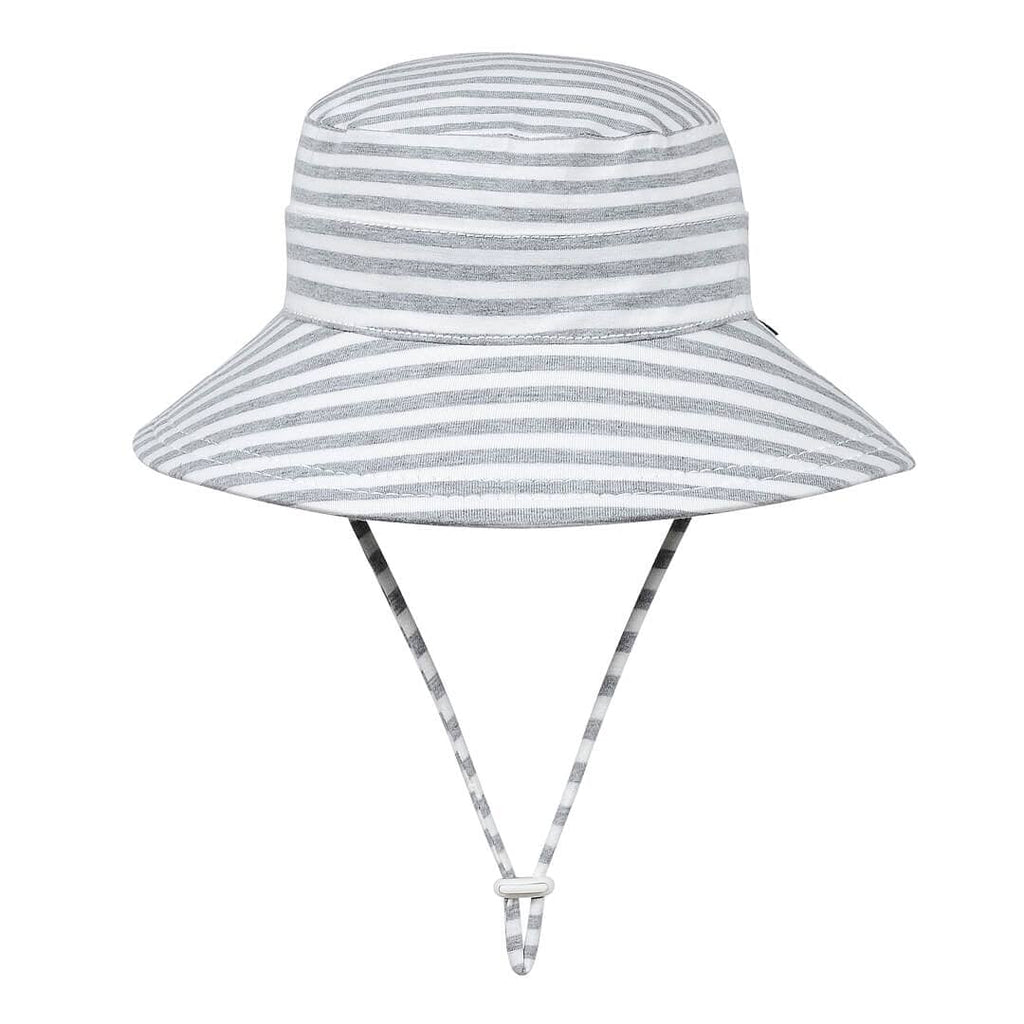 Bedhead Kids Bucket Hat in Grey Stripe for Sun Protection Ages 3 to 6 Years 54CM