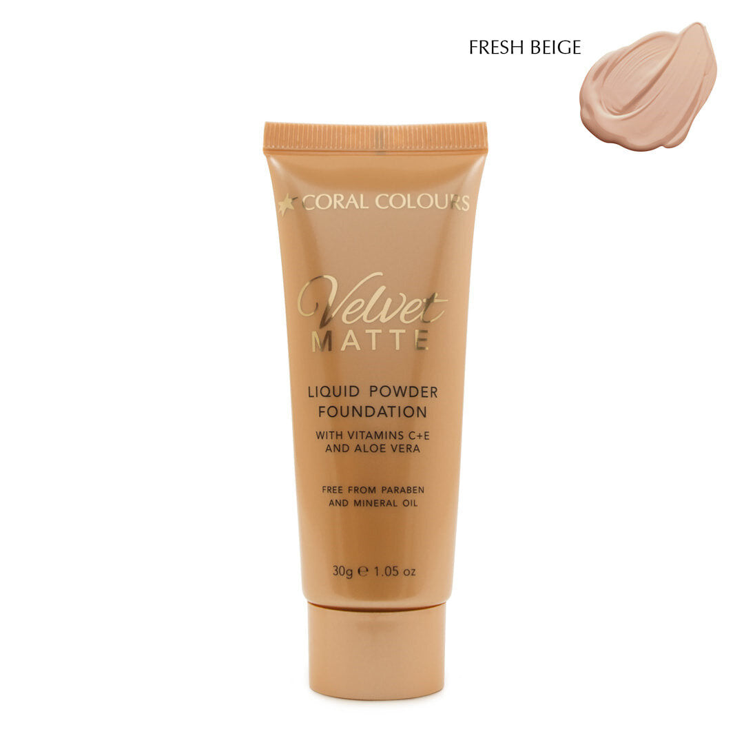 Coral Colours Velvet Matte Foundation Fresh Beige