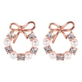 Wicked Sista Adorned Wreath Studs Rose Gold