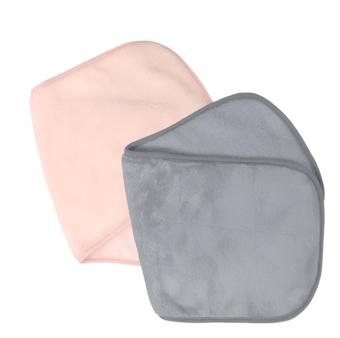 Wicked Sista Large Makeup Remover Towel Duo Blush/Grey