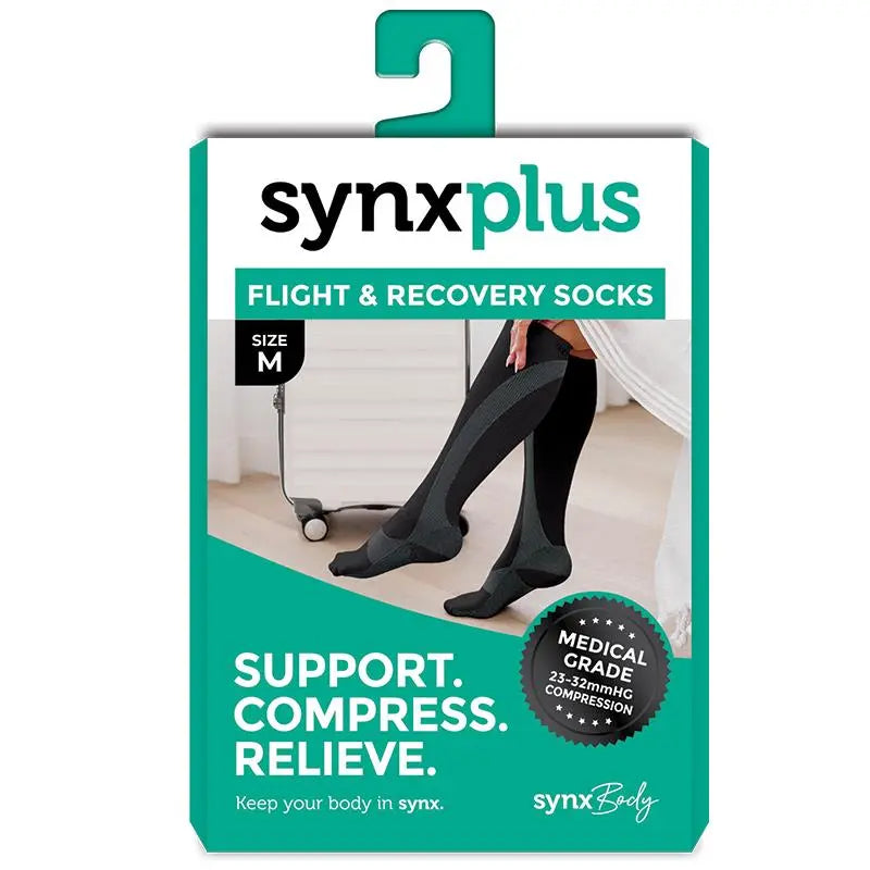 Synxplus Flight and Recovery Socks Black Medium