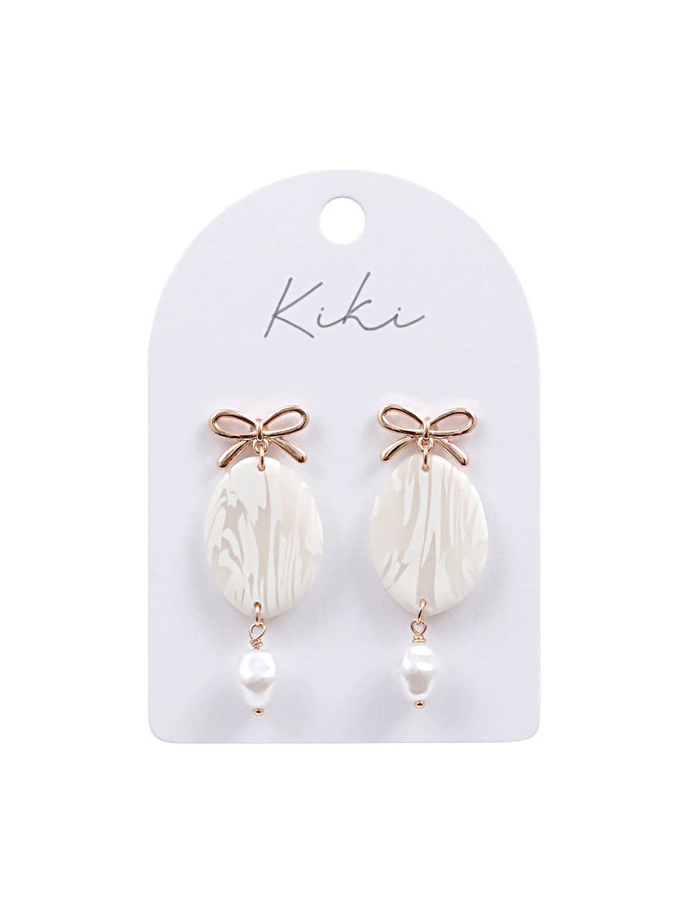 Kiki Pearl Bow Earrings for Women