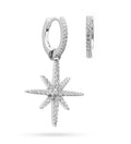 Wicked Sista Shining Bright Silver Huggie Hoop Earrings