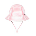 Bedhead Kids Ponytail Bucket Hat in Pink Stripe for Sun Protection 52CM