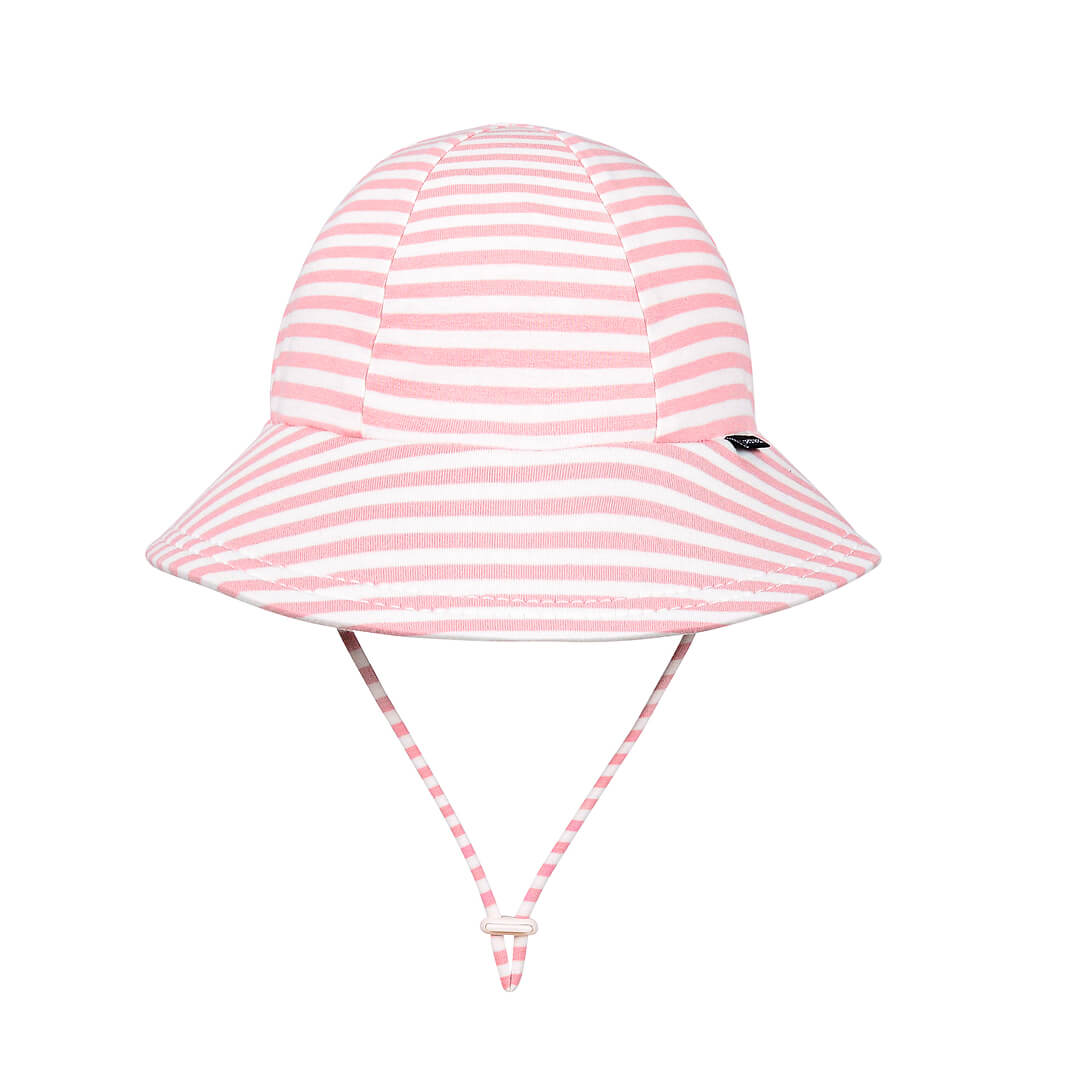 Bedhead Kids Ponytail Bucket Hat in Pink Stripe for Sun Protection 52CM