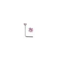 Rossan Bent Post Sterling Silver Jewelled Nose Studs Ns4096 SS