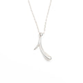 Wicked Sista Initial I Necklace in Silver Tone