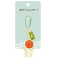 Urban Basketball With Carabiner Keyring Green
