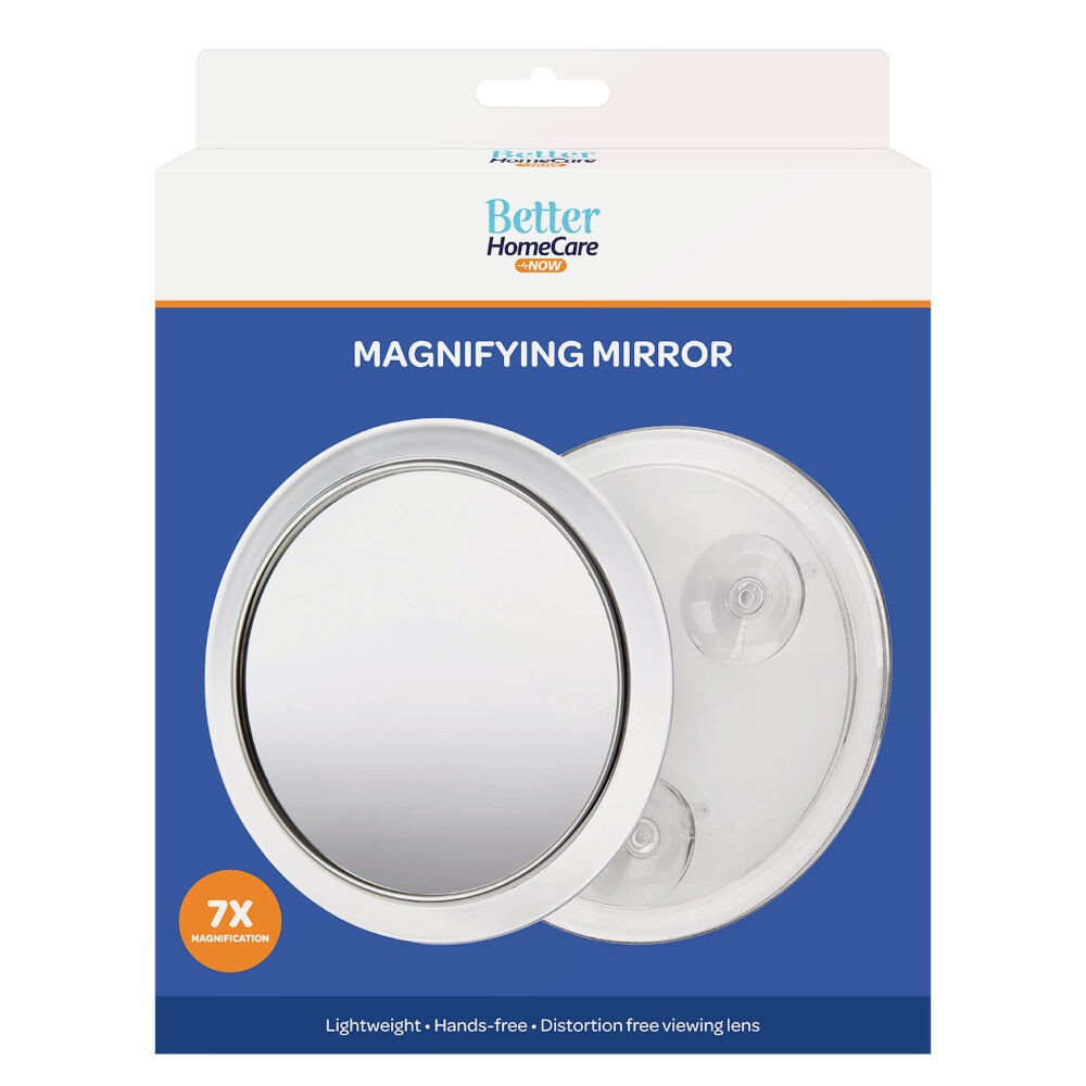 Better Home Care Now Magnifying Mirror with Suction Cups for Makeup and Grooming 17CM
