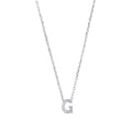 Wicked Sista G Initial Pendant Necklace Silver Tone