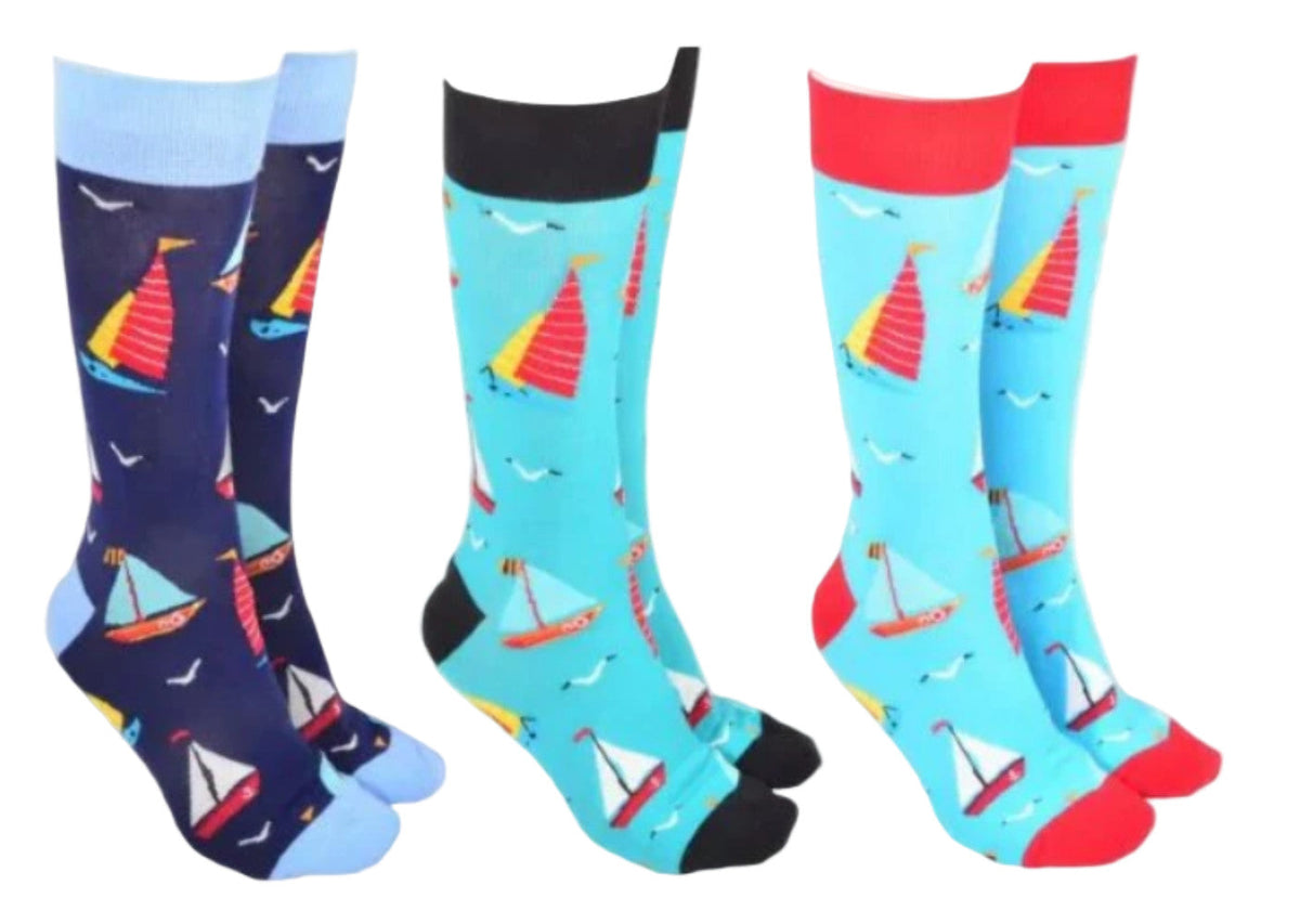 Sock Society Sail Boats 3 Pairs
