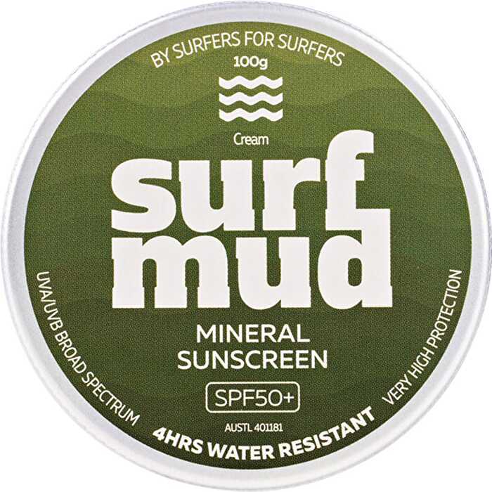 Surfmud Mineral Sunscreen SPF 50 Plus Broad Spectrum Water Resistant 100G