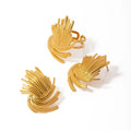 WS Jewellery Irregular Ring Studs Gold
